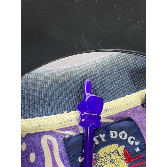 SALTY DOG Men's Vintage Purple/Pink/Green Floral Print Short Sleeve Polo SZ M - Picture 5 of 12